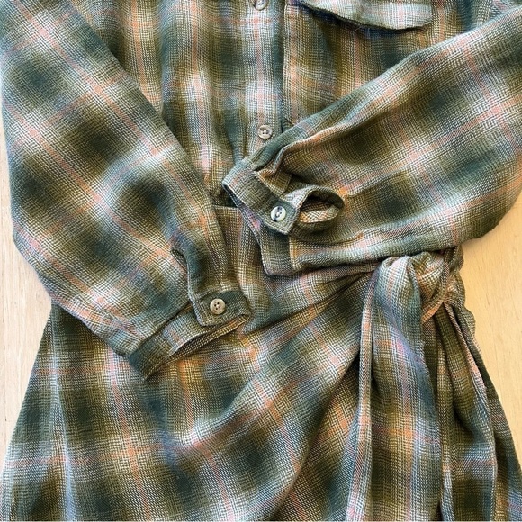 Zara Girls Plaid Wrap Dress/Size 13-14 - Picture 4 of 5